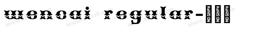 wencai regular字体转换